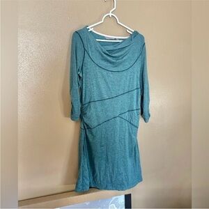Athleta Ukiah Cowl Neck Dress in Teal Size M